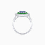 Load image into Gallery viewer, Art Deco Inspired Octagonal French-Cut Gemstone Ring - Shahin Jewelry