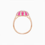 Load image into Gallery viewer, Art Deco Inspired Oval Calibré-Cut Sunburst Dome Ring - Shahin Jewelry
