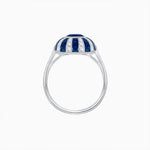 Load image into Gallery viewer, Art Deco Inspired Oval Calibré-Cut Sunburst Dome Ring - Shahin Jewelry