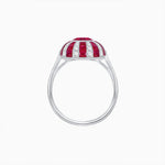 Load image into Gallery viewer, Art Deco Inspired Oval Calibré-Cut Sunburst Dome Ring - Shahin Jewelry