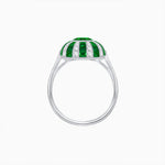 Load image into Gallery viewer, Art Deco Inspired Oval Calibré-Cut Sunburst Dome Ring - Shahin Jewelry