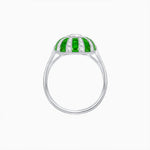 Load image into Gallery viewer, Art Deco Inspired Oval Calibré-Cut Sunburst Dome Ring - Shahin Jewelry