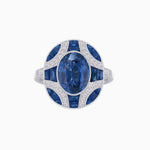 Load image into Gallery viewer, Art Deco Inspired Oval Cut Gemstone Ring - Shahin Jewelry
