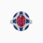 Load image into Gallery viewer, Art Deco Inspired Oval Cut Gemstone Ring - Shahin Jewelry
