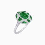 Load image into Gallery viewer, Art Deco Inspired Oval Cut Gemstone Ring - Shahin Jewelry
