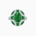 Load image into Gallery viewer, Art Deco Inspired Oval Cut Gemstone Ring - Shahin Jewelry
