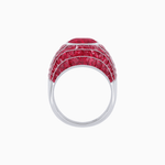 Load image into Gallery viewer, Art Deco Inspired Oval Cut Invisible-Set Mosaic Dome Ring - Shahin Jewelry