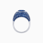 Load image into Gallery viewer, Art Deco Inspired Oval Cut Invisible-Set Mosaic Dome Ring - Shahin Jewelry