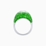 Load image into Gallery viewer, Art Deco Inspired Oval Cut Invisible-Set Mosaic Dome Ring - Shahin Jewelry