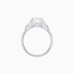 Load image into Gallery viewer, Art Deco Inspired Oval Cut Ring with Gemstone Side Accents - Shahin Jewelry