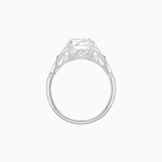 Load image into Gallery viewer, Art Deco Inspired Oval Cut Ring with Gemstone Side Accents - Shahin Jewelry