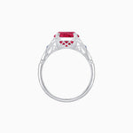 Load image into Gallery viewer, Art Deco Inspired Oval Cut Ring with Gemstone Side Accents - Shahin Jewelry
