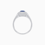 Load image into Gallery viewer, Art Deco Inspired Oval Cut Sunburst Diamond Halo Ring - Shahin Jewelry