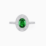 Load image into Gallery viewer, Art Deco Inspired Oval Cut Sunburst Diamond Halo Ring - Shahin Jewelry