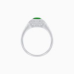 Load image into Gallery viewer, Art Deco Inspired Oval Cut Sunburst Diamond Halo Ring - Shahin Jewelry