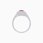 Load image into Gallery viewer, Art Deco Inspired Oval Cut Sunburst Diamond Halo Ring - Shahin Jewelry