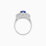 Load image into Gallery viewer, Art Deco Inspired Oval Cut Tapered Baguette Halo Ring - Shahin Jewelry