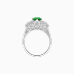 Load image into Gallery viewer, Art Deco Inspired Oval Cut Tapered Baguette Halo Ring - Shahin Jewelry