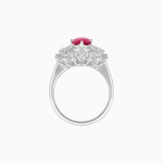 Load image into Gallery viewer, Art Deco Inspired Oval Cut Tapered Baguette Halo Ring - Shahin Jewelry