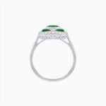 Load image into Gallery viewer, Art Deco Inspired Oval Gemstone Mosaic Diamond Ring - Shahin Jewelry