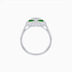 Load image into Gallery viewer, Art Deco Inspired Oval Gemstone Mosaic Diamond Ring - Shahin Jewelry