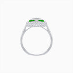 Load image into Gallery viewer, Art Deco Inspired Oval Gemstone Mosaic Diamond Ring - Shahin Jewelry