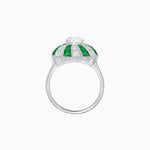 Load image into Gallery viewer, Art Deco Inspired Oval Sunburst Cocktail Ring with Calibré-Cut Gemstones - Shahin Jewelry