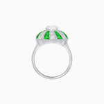 Load image into Gallery viewer, Art Deco Inspired Oval Sunburst Cocktail Ring with Calibré-Cut Gemstones - Shahin Jewelry