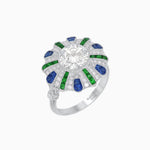 Load image into Gallery viewer, Art Deco Inspired Peacock Diamond Ring - Shahin Jewelry
