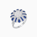 Load image into Gallery viewer, Art Deco Inspired Peacock illusion Setting Diamond Ring - Shahin Jewelry
