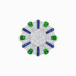 Load image into Gallery viewer, Art Deco Inspired Peacock illusion Setting Diamond Ring - Shahin Jewelry
