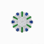 Load image into Gallery viewer, Art Deco Inspired Peacock illusion Setting Diamond Ring - Shahin Jewelry
