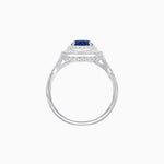 Load image into Gallery viewer, Art Deco Inspired Pear Cut Double Halo Ring with Baguette Diamonds - Shahin Jewelry