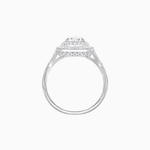 Load image into Gallery viewer, Art Deco Inspired Pear Cut Double Halo Ring with Baguette Diamonds - Shahin Jewelry