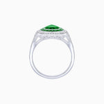 Load image into Gallery viewer, Art Deco Inspired Pear Cut Gemstone Double Halo Ring - Shahin Jewelry