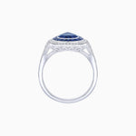Load image into Gallery viewer, Art Deco Inspired Pear Cut Gemstone Double Halo Ring - Shahin Jewelry