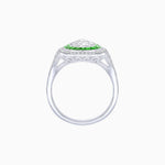 Load image into Gallery viewer, Art Deco Inspired Pear Cut Gemstone Double Halo Ring - Shahin Jewelry
