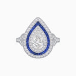 Load image into Gallery viewer, Art Deco Inspired Pear Shape Diamond Ring - Shahin Jewelry
