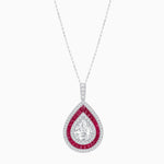Load image into Gallery viewer, Art Deco Inspired Pear Shape French-Cut Gemstone Pendant - Shahin Jewelry