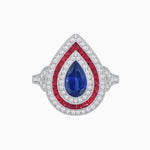 Load image into Gallery viewer, Art Deco Inspired Pear Shape Gemstone Ring - Shahin Jewelry