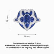 Art Deco Inspired pear shaped engagement ring with diamond - Shahin Jewelry