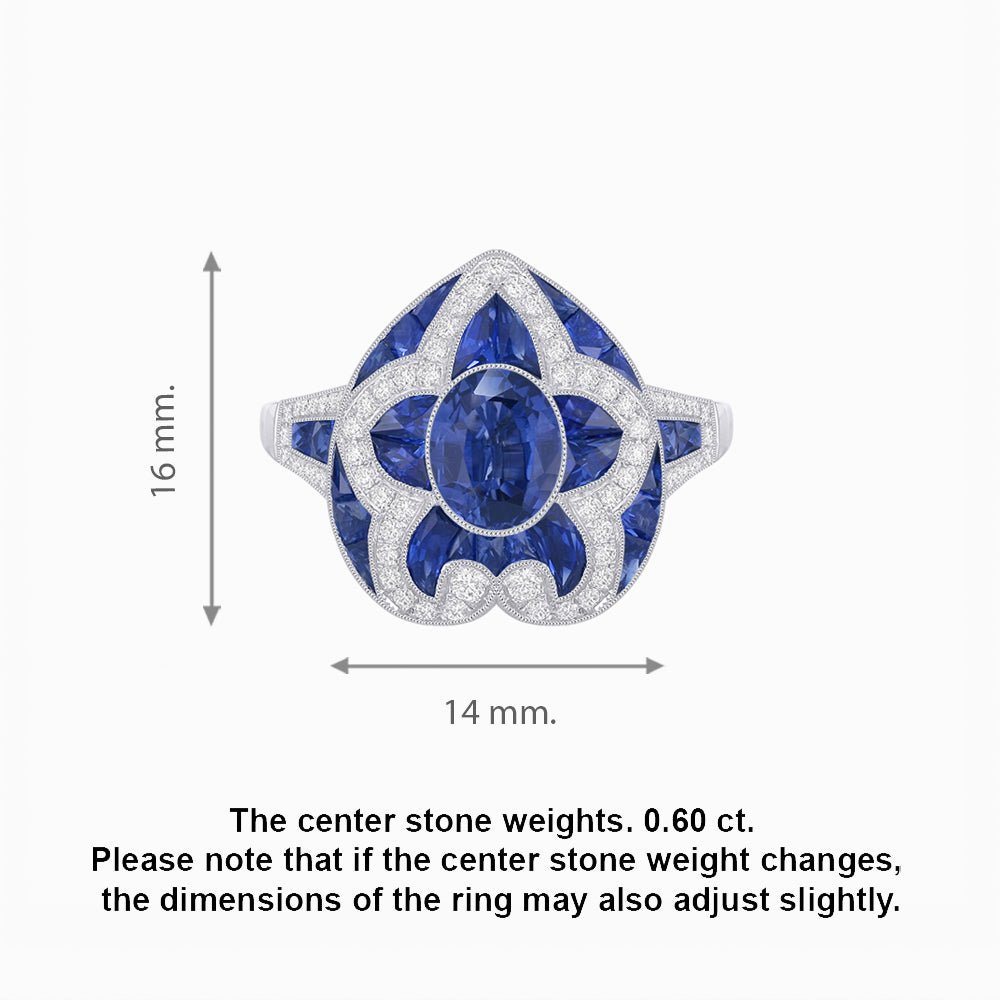 Art Deco Inspired pear shaped engagement ring with diamond - Shahin Jewelry