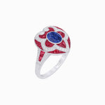 Load image into Gallery viewer, Art Deco Inspired pear shaped engagement ring with diamond - Shahin Jewelry
