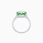 Load image into Gallery viewer, Art Deco Inspired Rectangle Cocktail Ring with Emerald Cut Diamond - Shahin Jewelry
