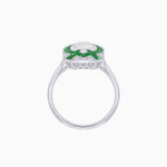 Load image into Gallery viewer, Art Deco Inspired Rectangle Cocktail Ring with Emerald Cut Diamond - Shahin Jewelry
