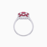 Load image into Gallery viewer, Art Deco Inspired Rectangle Cocktail Ring with Emerald Cut Gemstone - Shahin Jewelry
