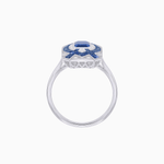 Load image into Gallery viewer, Art Deco Inspired Rectangle Cocktail Ring with Emerald Cut Gemstone - Shahin Jewelry
