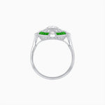 Load image into Gallery viewer, Art Deco Inspired Round Cut Navette Gemstone Cocktail Ring - Shahin Jewelry