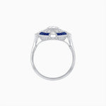 Load image into Gallery viewer, Art Deco Inspired Round Cut Navette Gemstone Cocktail Ring - Shahin Jewelry