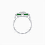 Load image into Gallery viewer, Art Deco Inspired Round Cut Navette Gemstone Cocktail Ring - Shahin Jewelry
